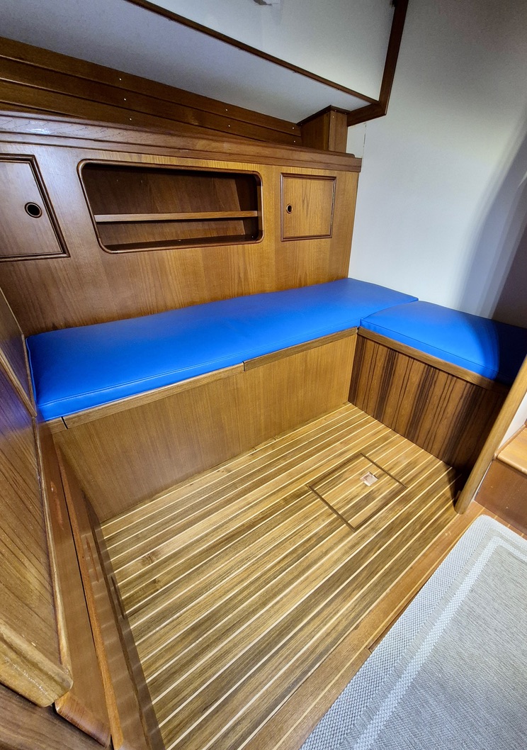 D-Shaped Breakfast Nook Yacht Carpentry Boat Restoration Bradenton, Florida.