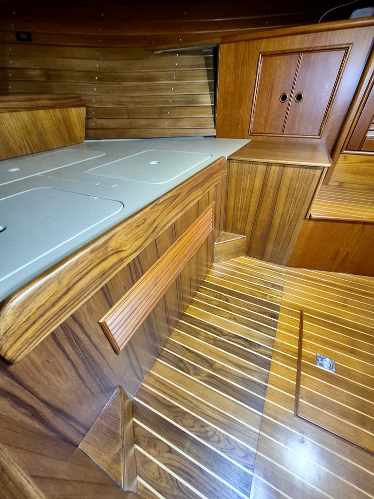 G-Expansion Of Master Stateroom After Yacht Repair Woodwork Services Bradenton, Florida.