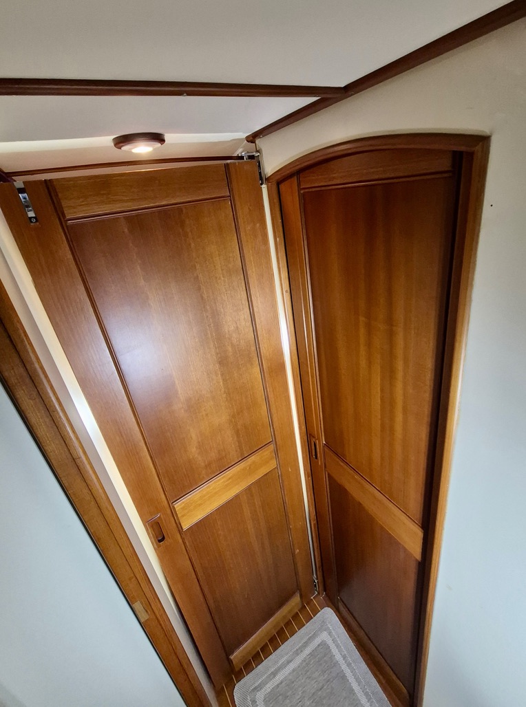 N-Custom Modification To Boat Interior Doors After Yacht Carpentry Repair Bradenton Florida