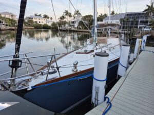A-Hinckley boat restoration brightwork, Fort Myers.
