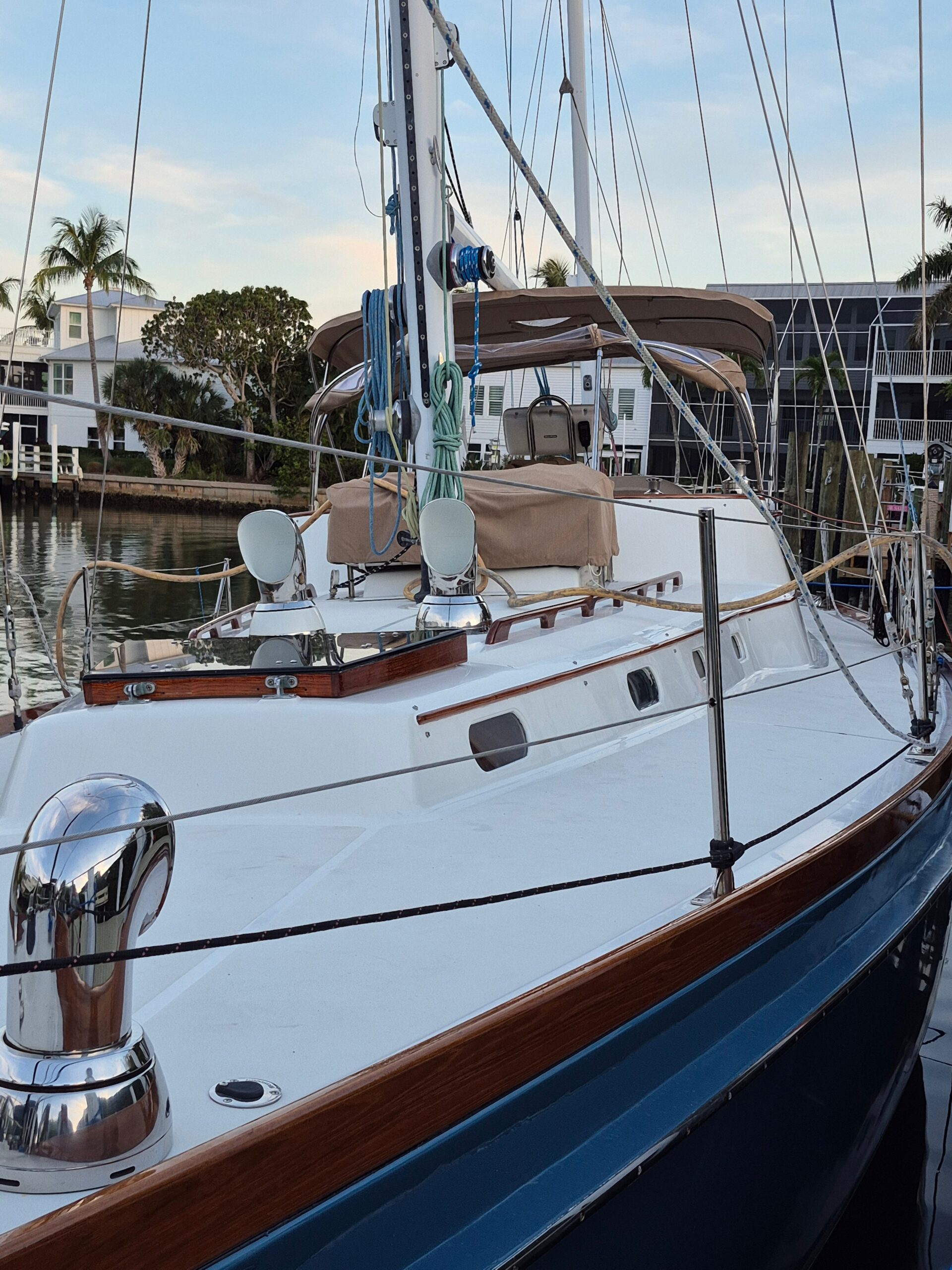 B-Hinckley Boat After Yacht Carpentry Teak Refinishing And Restoration, Fort Myers.