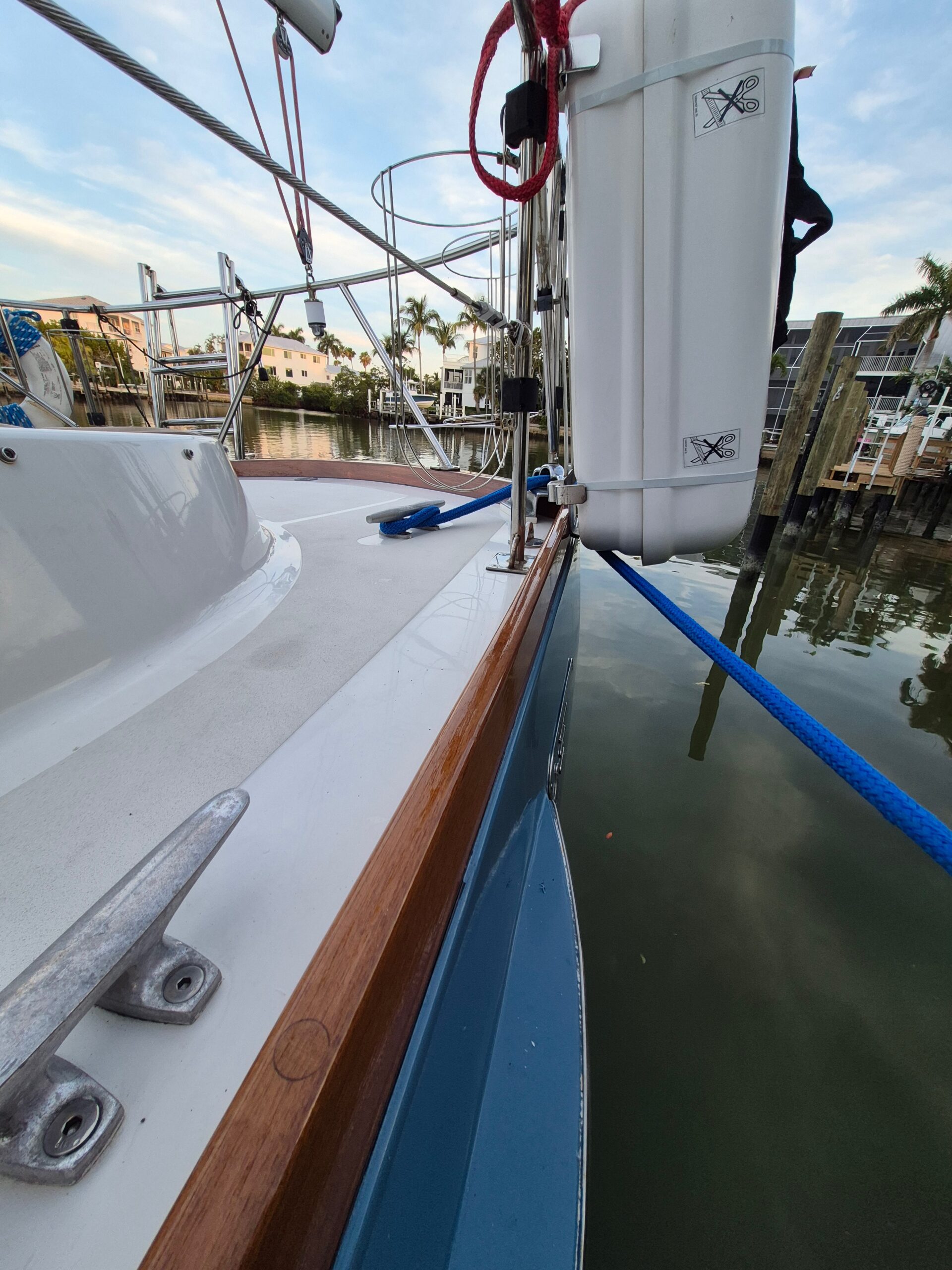 S-Hinckley Boat Repair Carpentry Restoration With Teak Brightwork On Outside Edge, Fort Myers.